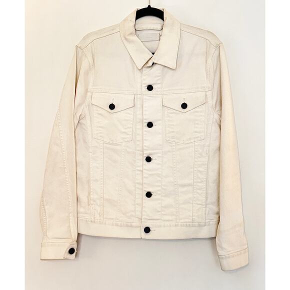 J Brand Men's White Noah Distressed Denim Jacket - Picture 1 of 5